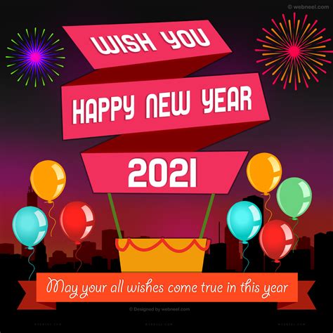 New Year Greetings Card Design
