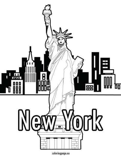 New York Coloring Pages Coloring Nation New York Coloring Pages - New York Coloring Pages