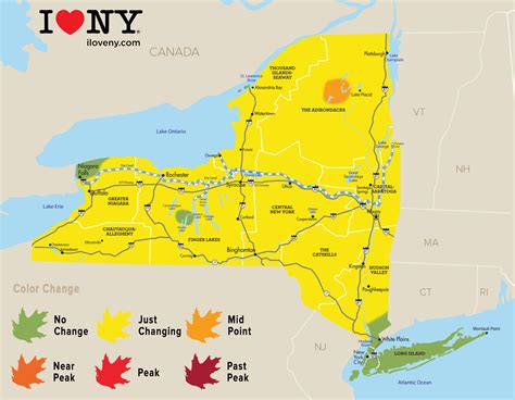 new york fall foliage map