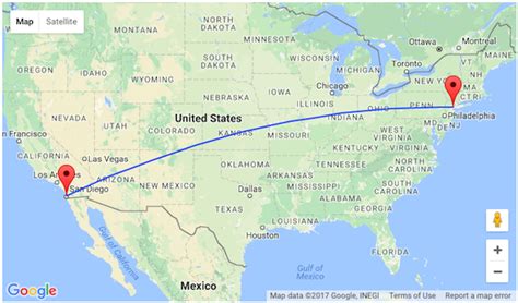 Distance from NYC to Australia. The total straigh