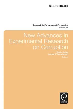Read Online New Advances In Experimental Research On Corruption 