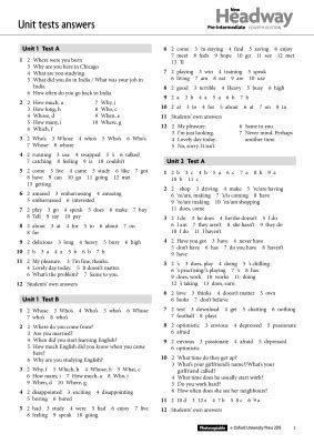 Read Online New Headway Pre Intermediate Fourth Edition Tests 