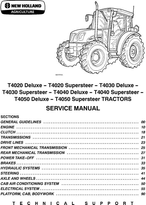 Read New Holland T4030 Service Manual 