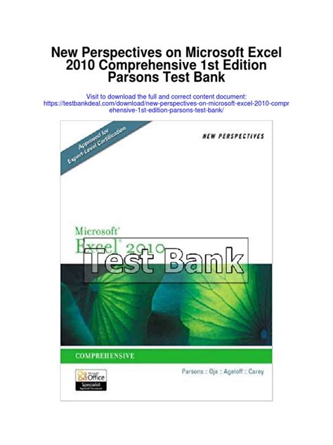 Read New Perspectives Microsoft Excel 2010 Study Guide 