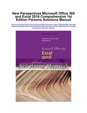 New Perspectives Microsoft Office 365 & Excel 2016: Comprehensive