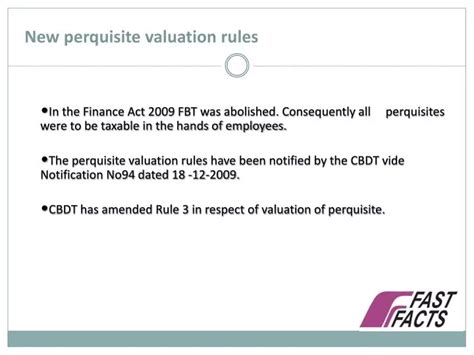 Read Online New Rules For Valuation Of Perquisites 