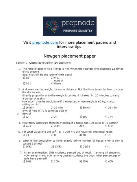 Read Newgen Placement Paper 