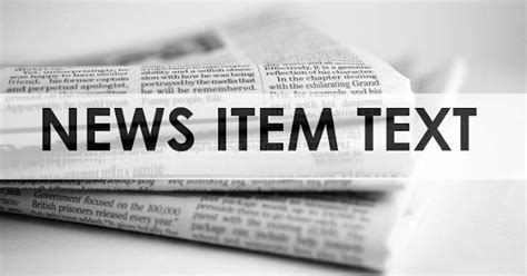 News Item Text Example