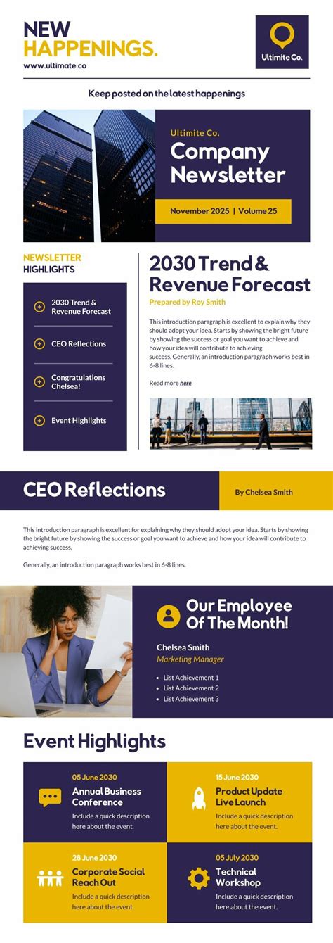 newsletter template ericsson