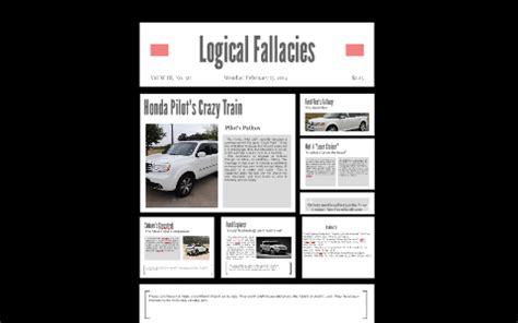 Newspaper Articles With Logical Fallacies