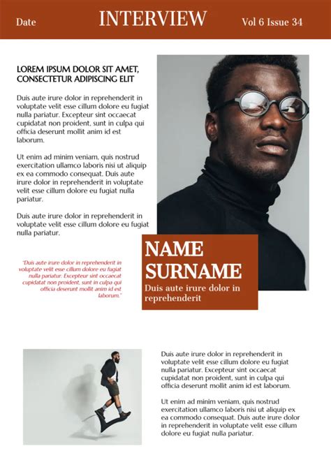 Newspaper Interview Template