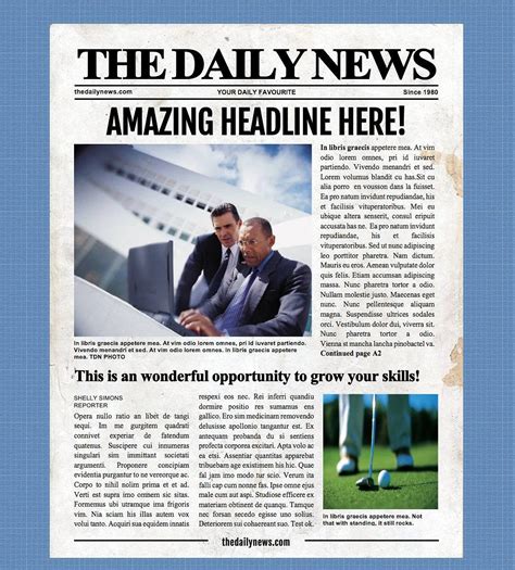 Full Download Newspaper Template Microsoft Powerpoint 