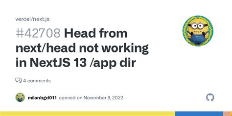 next head not working