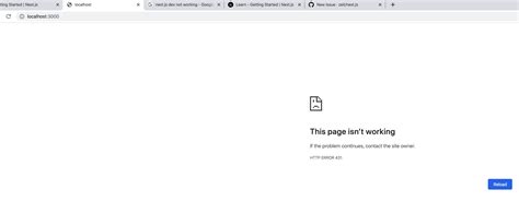 next js localhost not working