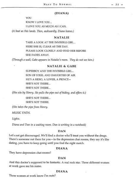 Next To Normal Script