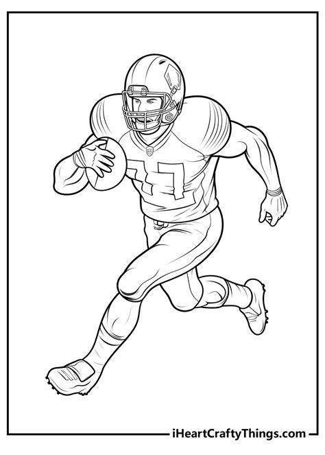 Nfl Coloring Pages Updated 2023 Running Football Player Coloring Pages - Running Football Player Coloring Pages