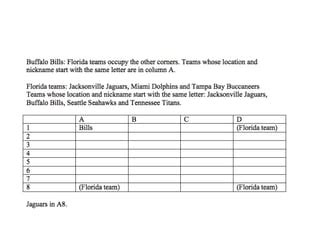 Nfl Logic Puzzle