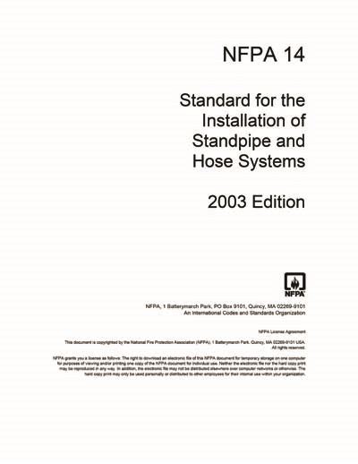 Read Nfpa 14 2003 Edition 