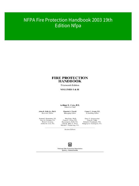 Read Nfpa Handbook 19Th Edition 
