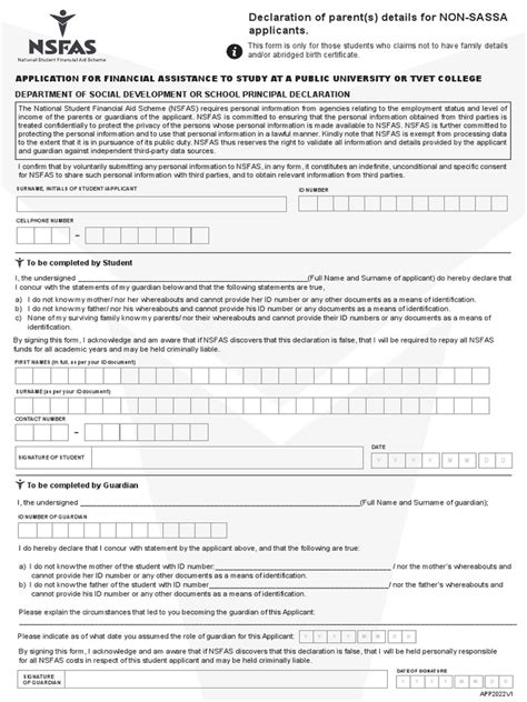 Nfsas Application Form 2014 Second Semester