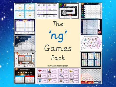 Ng Phonics Worksheets And Games Galactic Phonics Ng Sound Words With Pictures - Ng Sound Words With Pictures