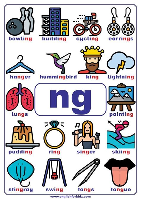 Ng Words Lessonpix Ng Sound Words With Pictures - Ng Sound Words With Pictures