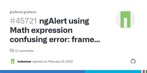 ngAlert using Math expression confusing error: frame cannot ... - Github