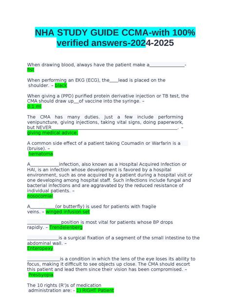 Nha Ccma Study Guide Pdf 2022