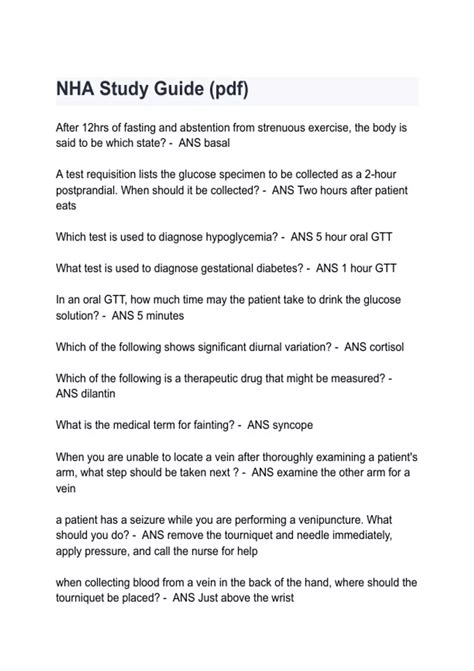 Nha Study Guide Pdf