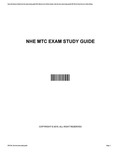Read Online Nhe Mtc Study Guide 