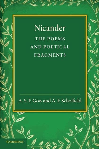 Full Download Nicander The Poems And Poetical Fragments 