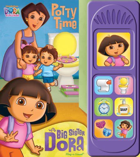 nickelodeon dora the explorer potty time with big sister dora bilingual interactive sound book english and spanish edition