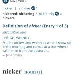 nicker - definition and meaning - Wordnik.com