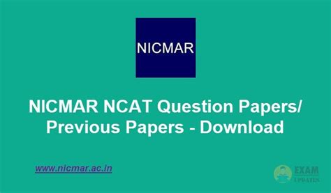 Nicmar Sample Question Paper