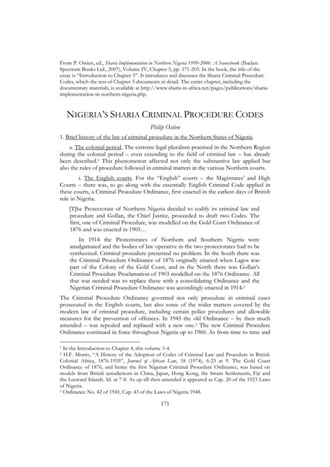 Nigeria Criminal Procedure Code