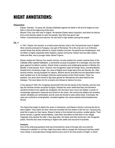 Night Annotations