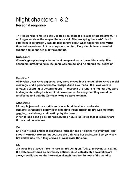 Read Online Night Chapters 1 And 2 