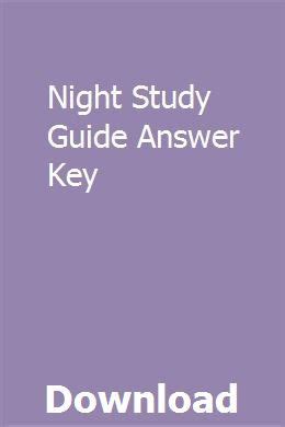 Read Online Night Study Guide Answers Preface 