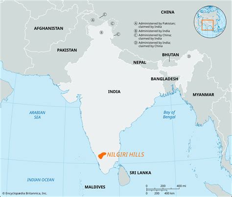 Nilgiri Hills Map