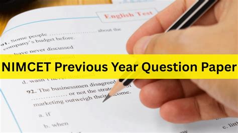 Nimcet Previous Year Question Paper