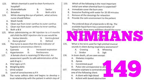 Nimhans Question Paper
