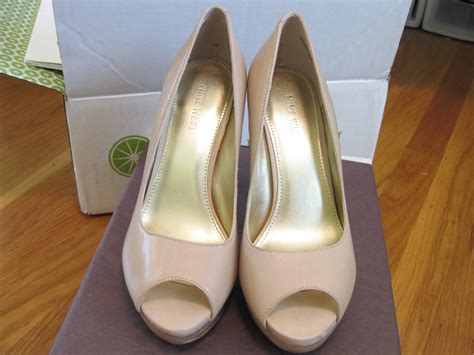 nine west nude heels