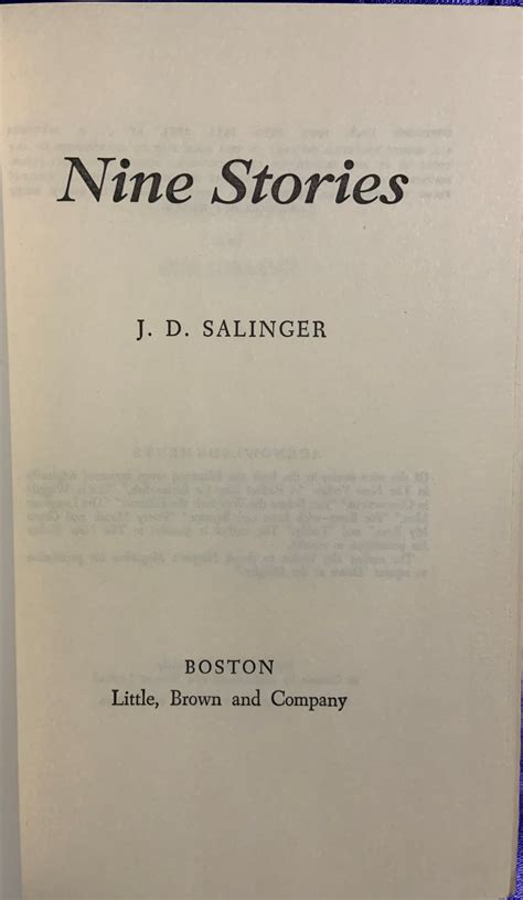 Read Online Nine Stories By J D Salinger Pdf Professor Gleason Home 