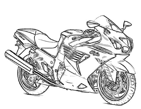 Ninja Motorcycle Coloring Pages