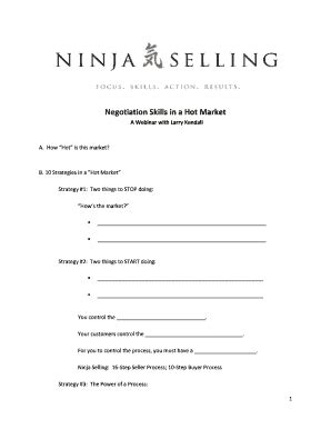 Ninja Selling Workbook
