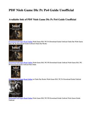 Read Online Nioh Game Guide Unofficial File Type Pdf 
