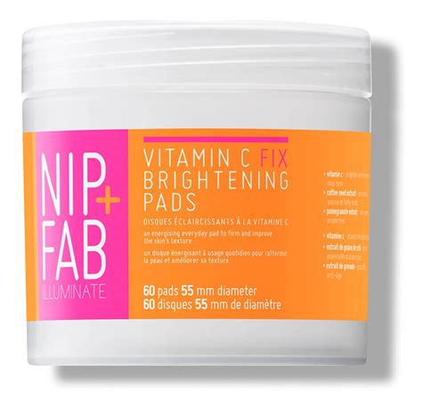 nip + fab vitamin c fix brightening pads.