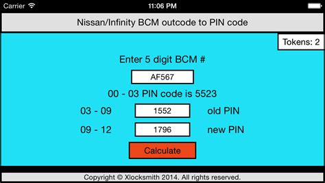 Nissan Pin Code Bcm