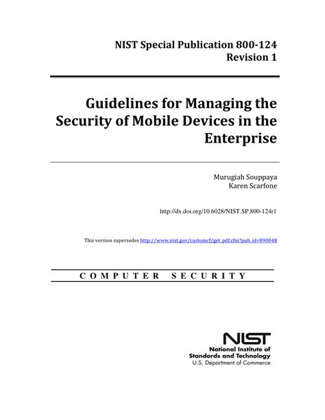 Read Nist Mobile Security Guidelines 