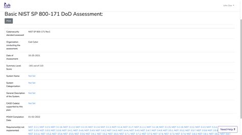 Read Nist Sp 800 171 Questionnaire Myexostar 